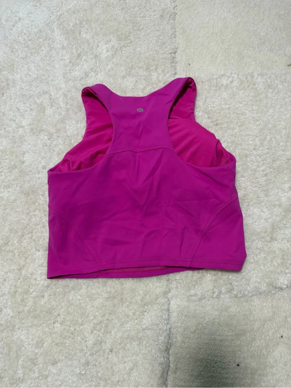 lululemon athletica Cropped Racerback Tank Top in Magenta